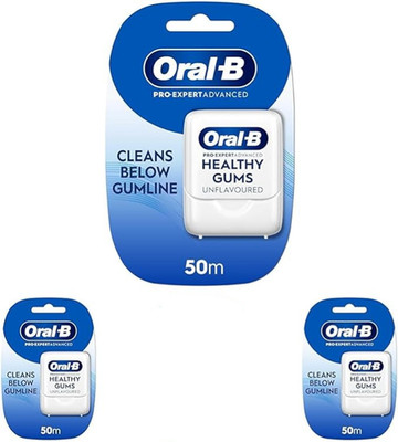Oral-B Pro-Expert Advanced gewachste Zahnseide geschmacksneutral Dental Tape 50m 3er Pack