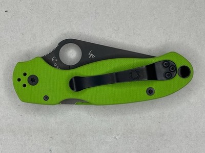 Spyderco Para 3 Neon Green G10 CPM-20CV C223GPNGRBK Discontinued