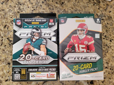 Lot of 2 - 2024 & 2025 Panini Prizm Football Hanger Boxes - 20/Box