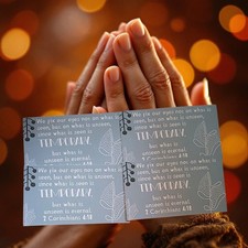 4 Bible Verse Mini Scripture Inspirational Christian Gifts Encouragement Cards.