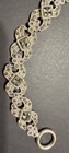 Vintage Art Deco Sterling Silver 925 Marcasite Link Bracelet Toggle Clasp 7.5" — photo 7
