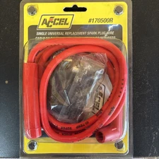 Accel 170500R Universal Single Spark Plug Wire Replacement, 8mm; Red