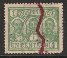 Dominican Republic 1900 1c 3 Heros Revenue Used (With Gum) - S45453