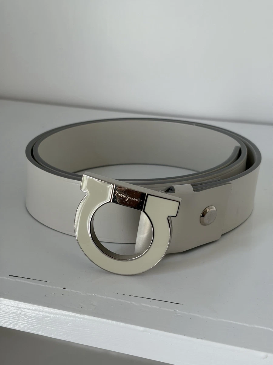 Salvatore Ferragamo Leather White Belts for Men for sale | eBay
