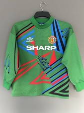 VERY RARE Vintage 1992-93 Manchester United Goalkeeper Shirt, Umbro, Large Boys
