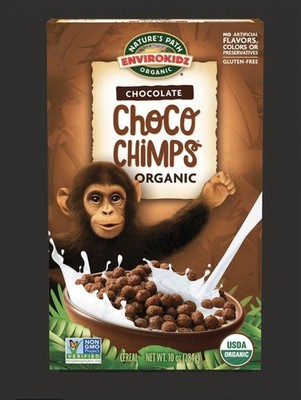 EnviroKidz Choco Chimps Cereal 10 Ounce Pack of 12 Organic Gluten Free