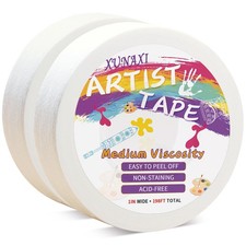 2 Packs Artist Tape Medium Tack White Art Tape for Watercolor Paper Drafting ...
