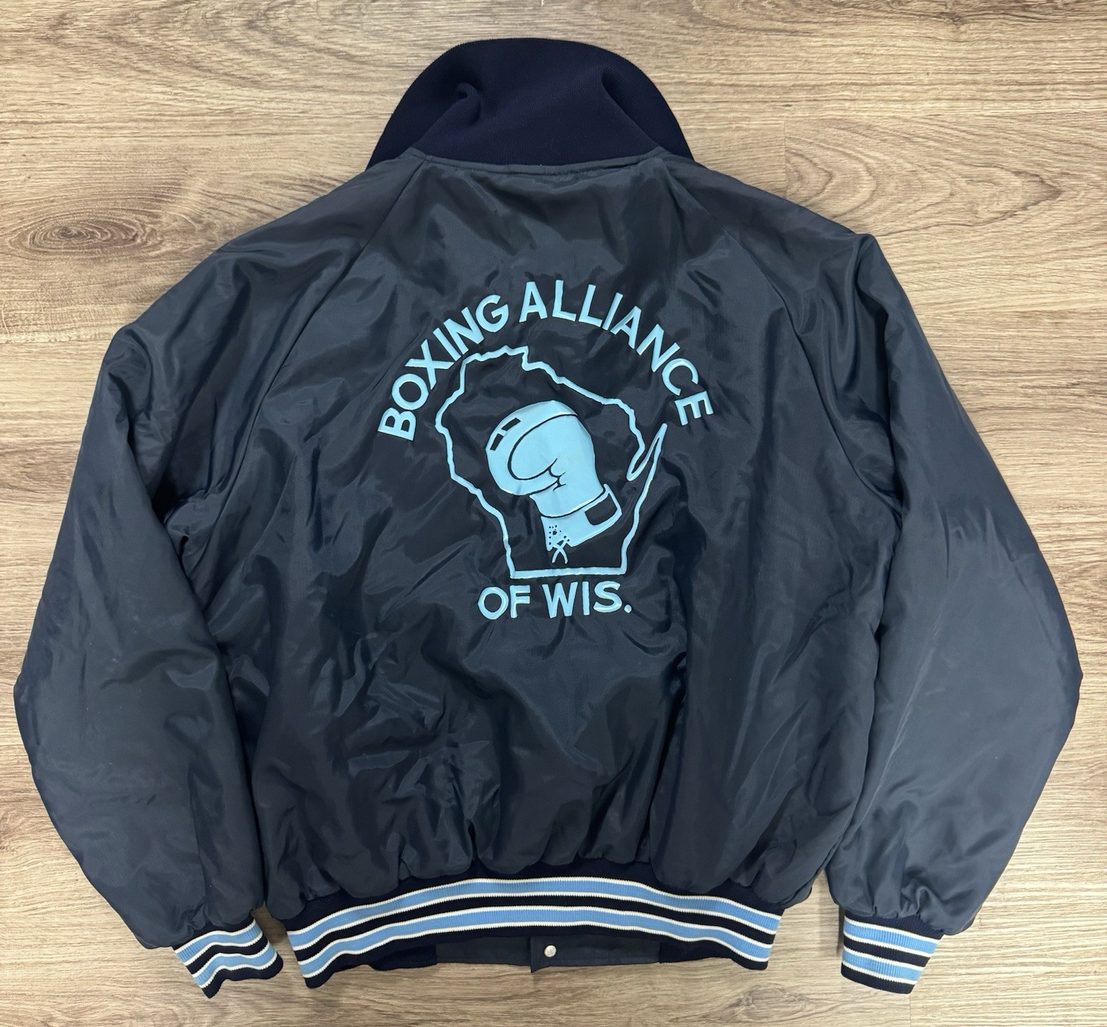 70’s 80’s Vintage Boxing Alliance of Wisconsin Satin Jacket Men's Xl