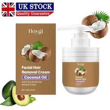 Gentle coconut oil-based facial hair removal cream, body hair remover, 100g USA