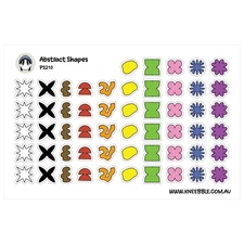 Minimalist Abstract Planner Stickers - Colorful Circles, Swirls and Spark Accent