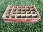 Vintage Coca-Cola Coke Red Wood 24 Bottle Crate Wooden Carrier Aberdeen SD