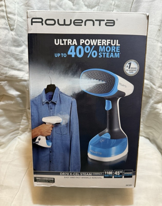 Rowenta DR70 X-Cel Steam Compact Hand Held Garment Steamer 1100 Watts BRAND NEW