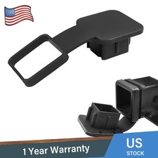 2 Black Hitch Receiver Cover Tow Trailer Tube Dustproof Plug Cap