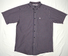 Ariat Pro Series Short Sleeve Button Up Shirt Plaid Men's Large Western