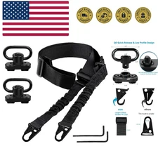 Extra Long 2 Point Rifle Sling – Adjustable Length and Easy Quick Detach System