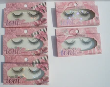 LOT of 5 pairs  - Ioni 3D Faux Mink  Wispy Natural & Spikey Doll Lashes NEW