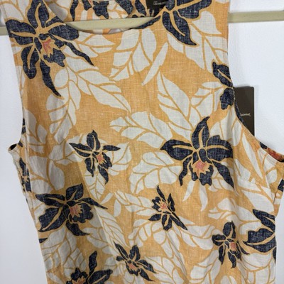 chinese dress ladies Tommy Bahama Women's Two Palms Coastal Tiles Linen Dress in Cobalt Haze –  Island Trends main image 1