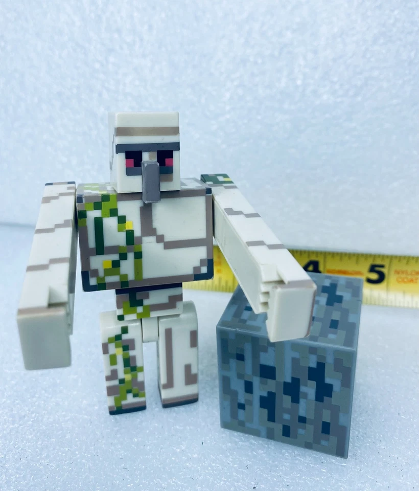 Лот из 2 - Jazwears Minecraft 3 1/4 "железный голем и 1 1/2" угольная руда - см. видео - Изображение 4 из 4