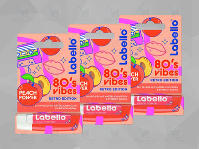 Labello Lippenpflege Peach Power Retro Edition 3er Pack 4,8g Lippenbalsam