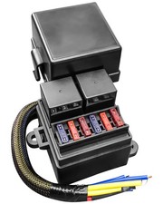 Prewired Fuse Relay Box Waterproof 2 4pin 80a Relay Slots And 6 Atc/ato Fuse Hol
