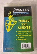 (100 Count Pack) Ultra Pro Postcard Standard Size Sleeves For Archival Acid Free