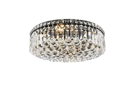 Elegant Lighting Maxime 20" 6 Light Royal Crystal Flush Mount - Picture 7 of 9