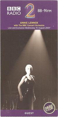 Annie Lennox  In Concert 2007 London  Ticket / Konzertkarte / Eintrittskarte