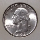1947 S Washington Silver Quarter , Choice BU