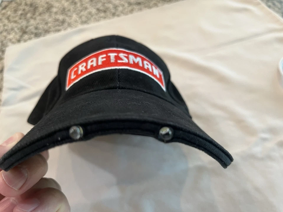 Boné de beisebol Craftsman Light Up preto alça ajustável traseira  - Imagem 4 de 4