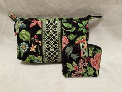 Vera Bradley Botanica Floral Make-Up Bag & Wallet - Retired