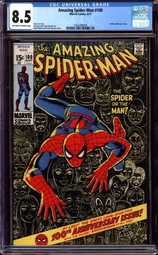 AMAZING SPIDER-MAN #100 CGC 8.5 OW/WH PAGES // MARVEL COMICS 1971