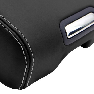 Car Interior Accessory Storage Infiniti QX80 Center Console Cover - Leather Armrest Protector With Storage Pockets In Beige (2014-2024 Models) Infiniti Fx35 Accessories