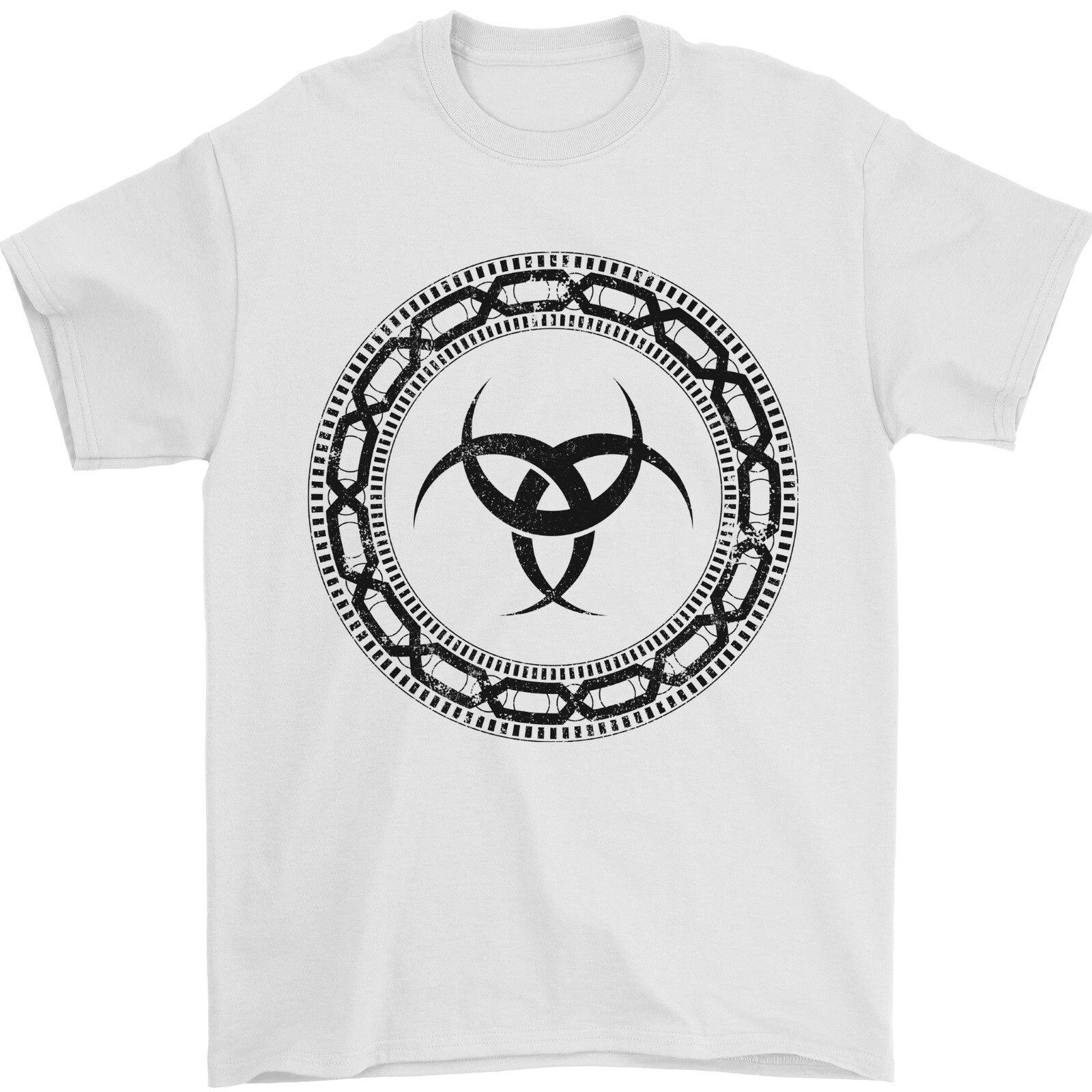 Camiseta Viking Symbol Skaldenmet Negra Gimnasio Hombre 100% Algodón