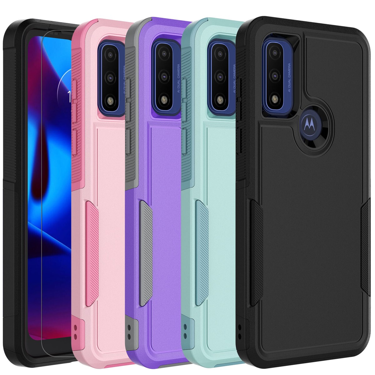 For Moto G Pure XT2163DL/G Power 2022 Phone Case Cover w/Glass