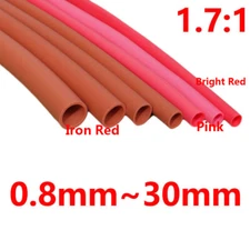 1mm-30mm Red Flexible Soft Silicone Heat Shrink Tubing 200°C HIGH TEMP Sleeving