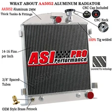3-Row Radiator Aluminum For 1932 FORD MODEL HI-BOY HOT ROD CHEVY V8 ENGINE -HOT!