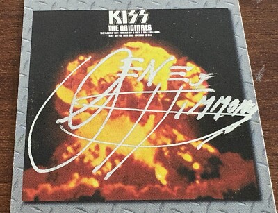 Kiss 1997 trading card GENE SIMMONS SIGNED autographed GENUINE