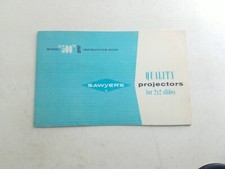 Sawyer's Model 500 Are Slide Projector Instruction Book