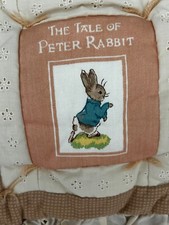 EUC BEATRIX POTTER CRIB COMFORTER & PILLOW, LIKE NU, HANDMADE