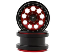 Treal Hobby Type B 2.9" 10-Hole Honeycomb Beadlock Wheels (Red) (2) (237g)