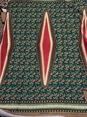 Dutch Java Cotton Green Print Fabric 85 in x 116 in
