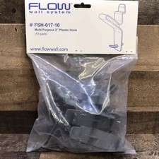 Flow Wall FSH-017-10 X-Hook Hanging 15 Lb. Gray Plastic (Pack of 10) *NOS*