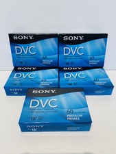 Sony DVC Lot of 5 Mini DV Cassette Digital Video Premium 60 Minute DVM60PRR 70m