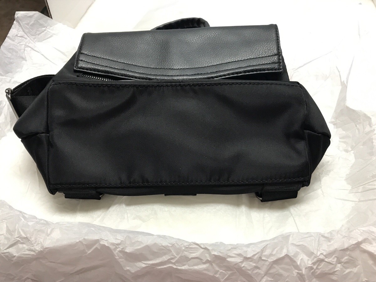 Botkier NY Black Mini Backpack Purse Handbag Faux Leather 