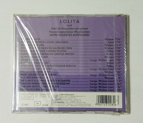 Lolita: Mein geliebtes Alpenland CD (1992) Austria -- NEW! SEALED!! - Picture 2 of 2