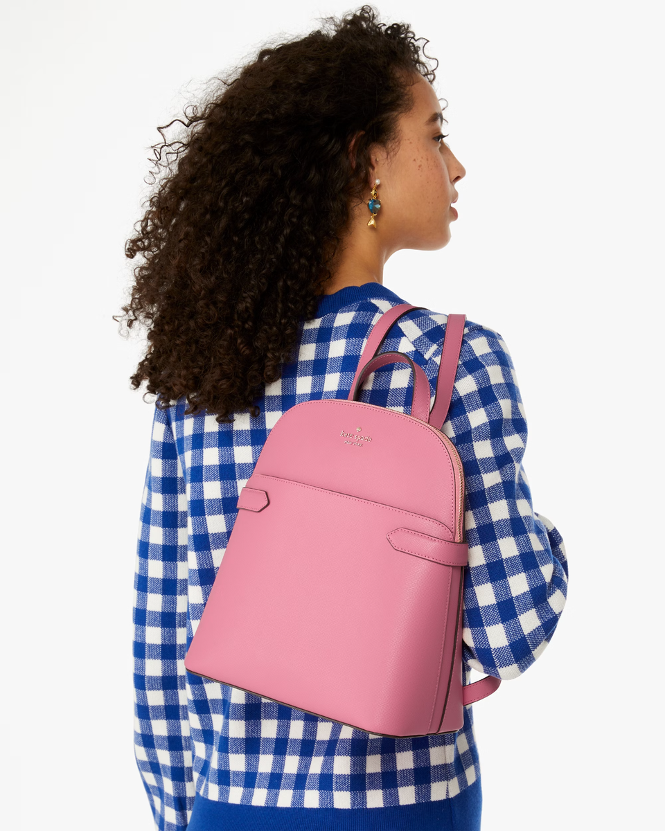 S Kate Spade Staci Dome Backpack Black Saffiano Leather Bag KG021 NWT $359Retail NWB Kate Spade Staci Dome Backpack Pastel Pink Leather KG021  main image 4