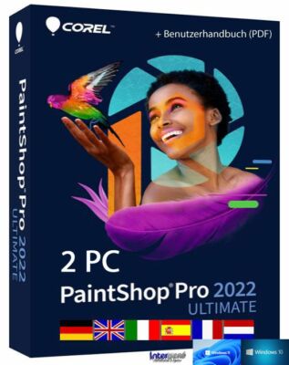 Corel PaintShop Pro 2022 Ultimate Vollversion 2 PC + Handbuch (PDF) Download NEU