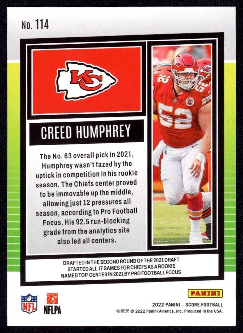 Chiefs Select Creed Humphrey with Pick 63