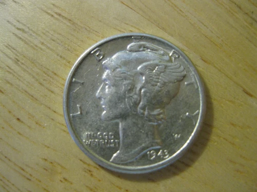 1943 D "Mercury" Liberty Dime AU/BU!