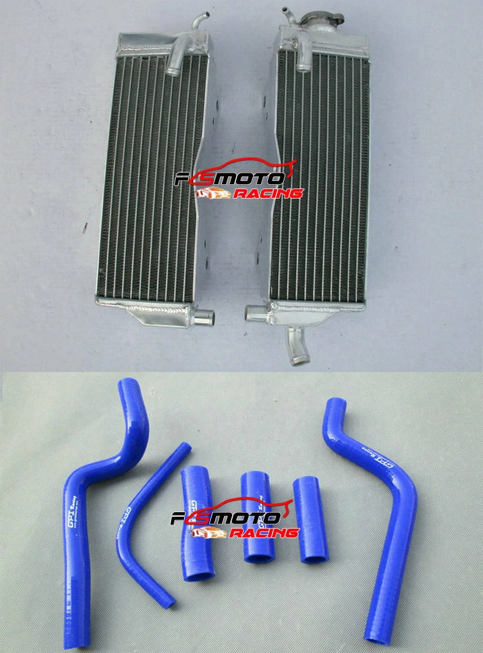 Radiador de aluminio para Honda CR500 CR500R CR 500R 1989 89 + manguera de silicona roja Foto 2 de 4